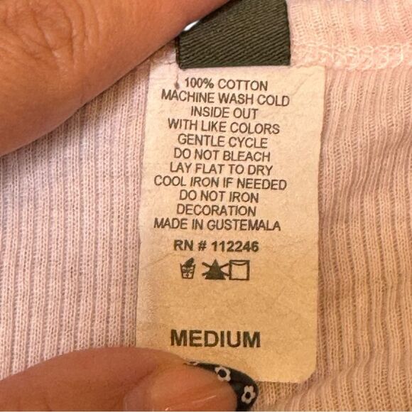 Y2K Sere Nade Pink Fairy Ribbed Beaded Flower Fairy Tank Top Size Medium - Picture 8 of 8